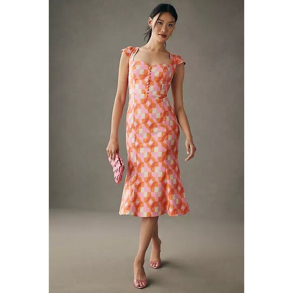 NWT Anthropologie Cecily Fit and Flare Sweetheart Dress Size Medium - Picture 1 of 8